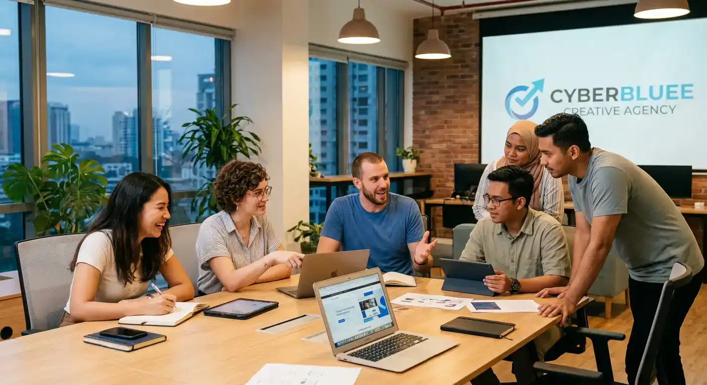 Kolaborasi Tim Agensi Kreatif Cyberbluee