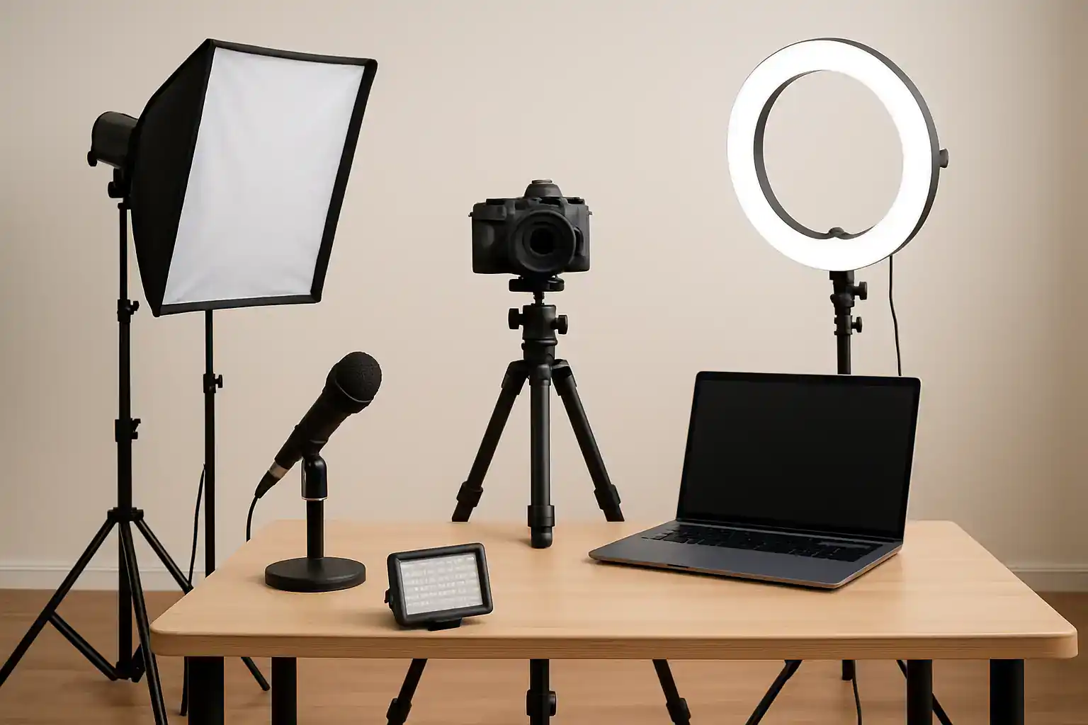 Peralatan Kamera dan Lighting untuk Live Commerce Studio